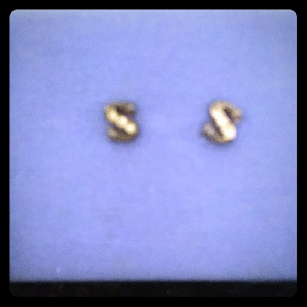 Avon Pave Initial Earrings